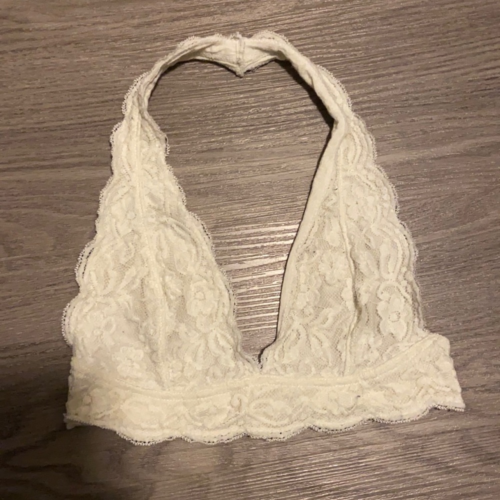 Urban outfitters white Lacey bralette.